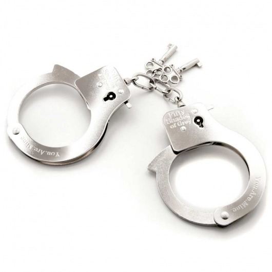 Металлические наручники Metal Handcuffs - Fifty Shades of Grey - купить с доставкой в Нижнем Новгороде
