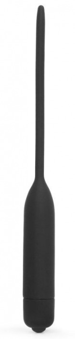 Черный уретральный виброплаг Silicone Vibrating Urethral Dilator - 21 см. - Lovetoy - купить с доставкой в Нижнем Новгороде