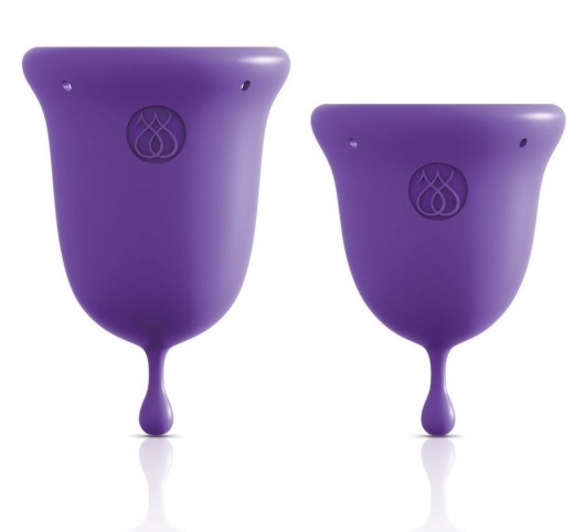 Набор из 2 фиолетовых менструальных чаш Intimate Care Menstrual Cups - Pipedream - купить с доставкой в Нижнем Новгороде