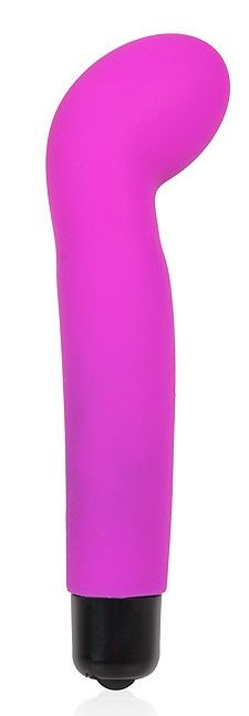 Ярко-розовый изогнутый вибромассажер точки G - 10,5 см. - Bior toys