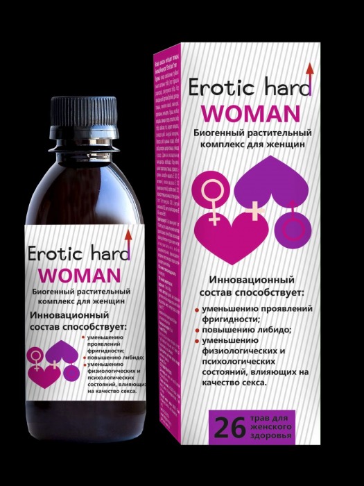 Женский биогенный концентрат для повышения либидо Erotic hard Woman - 250 мл. - Erotic Hard - купить с доставкой в Нижнем Новгороде