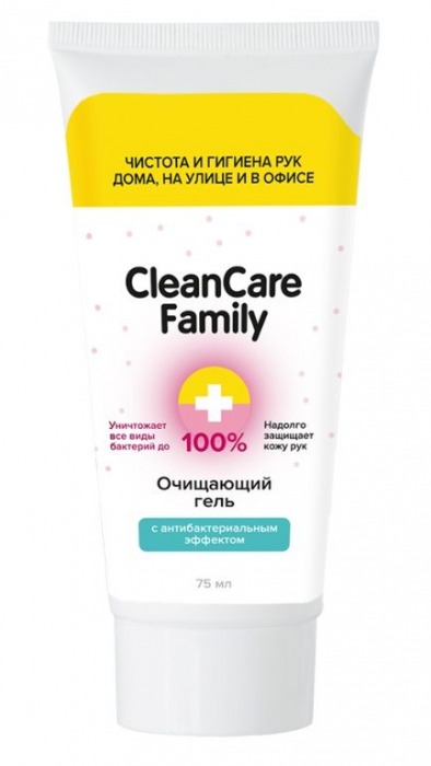 Очищающий гель с антибактериальным эффектом CleanCare Family - 75 мл. - CleanCare Family - купить с доставкой в Нижнем Новгороде