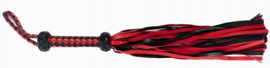 Красно-черная плеть с плетёной ромбической рукоятью - Джага-Джага - купить с доставкой в Нижнем Новгороде