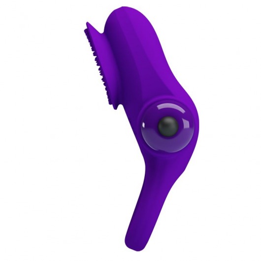 Фиолетовое эрекционное виброкольцо в клиторальной щеточкой Vibrant Penis Ring II - Baile - в Нижнем Новгороде купить с доставкой