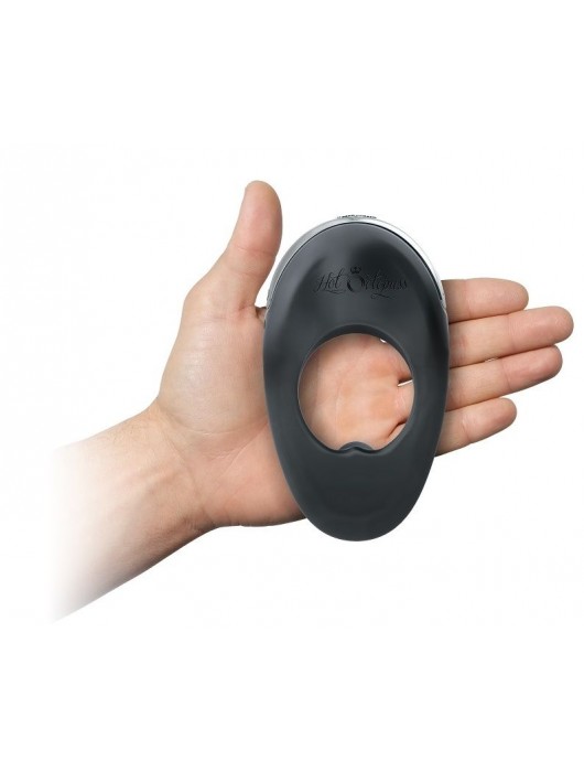 Черное эрекционное виброкольцо с двумя виброэлементами ATOM PLUS - Hot Octopuss - в Нижнем Новгороде купить с доставкой