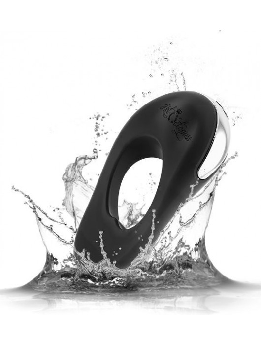 Черное эрекционное виброкольцо с двумя виброэлементами ATOM PLUS - Hot Octopuss - в Нижнем Новгороде купить с доставкой