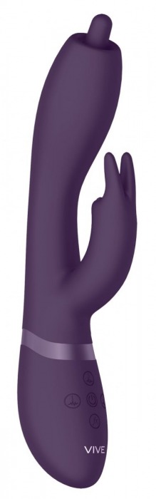Фиолетовый вибромассажер-кролик Nilo - 22 см. - Shots Media BV
