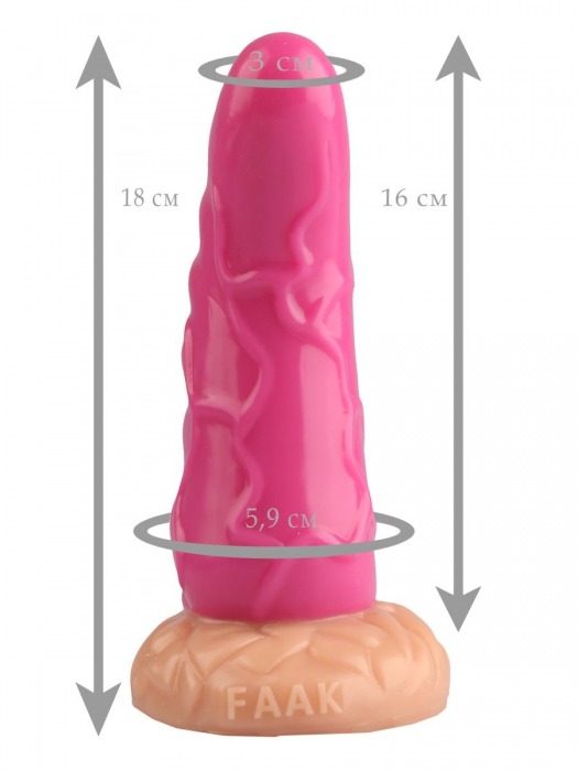 Розовая анальная втулка с венками - 18 см. - Джага-Джага