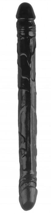 Черный двухсторонний спиралевидный фаллоимитатор - 37 см. - Джага-Джага