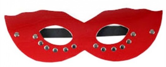 Красная маска CLASSIC с заклёпками - Eroticon - купить с доставкой в Нижнем Новгороде