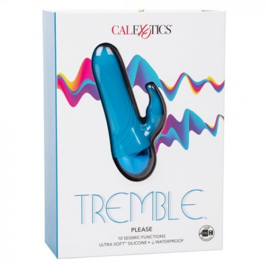 Голубой мини-вибратор Tremble Please - 12 см. - California Exotic Novelties