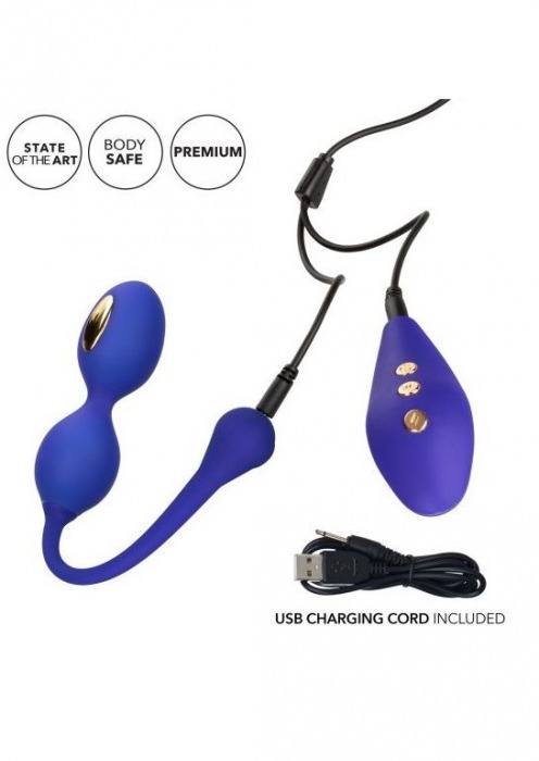 Фиолетовые виброшарики с электростимуляцией Impulse Intimate E-Stimulator Dual Kegel - California Exotic Novelties - купить с доставкой в Нижнем Новгороде
