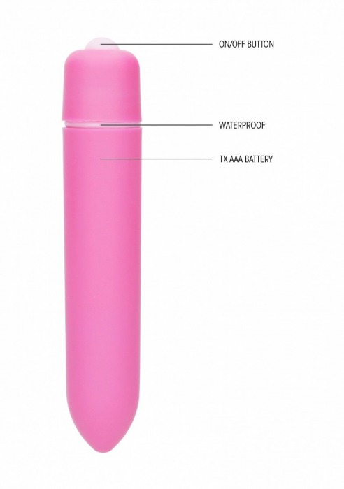 Розовая вибропуля Speed Bullet - 9,3 см. - Shots Media BV