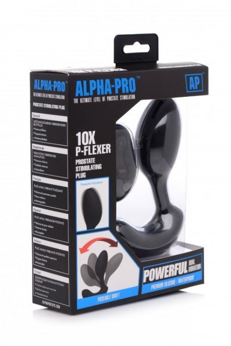 Черный стимулятор простаты 10X P-Flexer Prostate Stimulating Anal Butt Plug - 13,7 см. - XR Brands - в Нижнем Новгороде купить с доставкой
