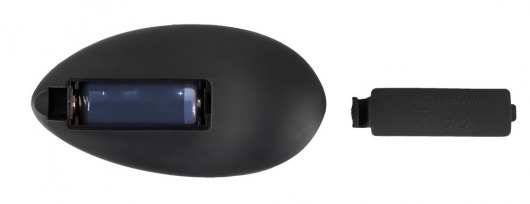 Черная анальная пробка с шейкером и вибрацией - 14 см. - Orion
