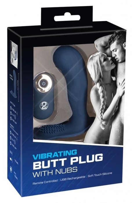Синий вибростимулятор простаты Vibrating Butt Plug - 11,7 см. - Orion - в Нижнем Новгороде купить с доставкой