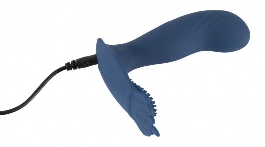 Синий вибростимулятор простаты Vibrating Butt Plug - 11,7 см. - Orion - в Нижнем Новгороде купить с доставкой