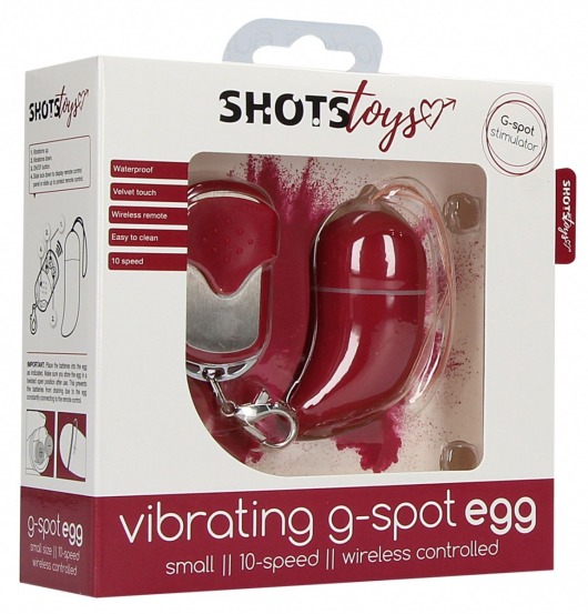Красное виброяйцо Small Wireless Vibrating G-Spot Egg - Shots Media BV