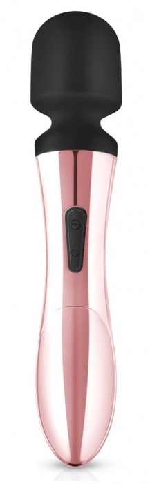 Черно-розовый вибромассажер Nouveau Curve Massager - 21 см. - EDC