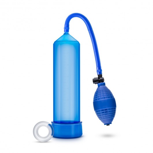 Синяя ручная вакуумная помпа Male Enhancement Pump - Blush Novelties - в Нижнем Новгороде купить с доставкой