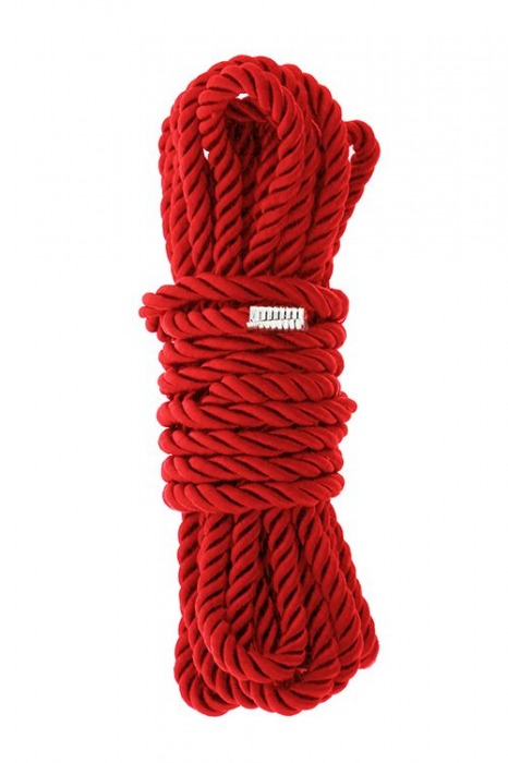 Красная веревка для шибари DELUXE BONDAGE ROPE - 5 м. - Dream Toys - купить с доставкой в Нижнем Новгороде