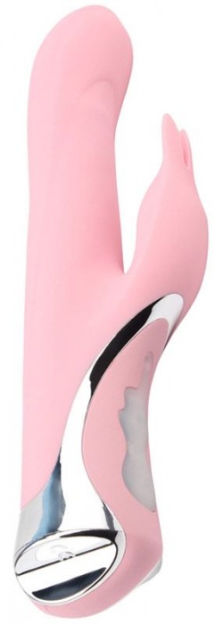 Нежно-розовый вибратор-кролик Rotating Missile Bunny - 24 см. - Chisa