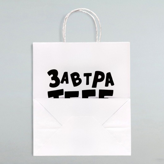 Подарочный пакет  Завтра тебе будет стыдно  - 30 х 24 см. - UPAK LAND - купить с доставкой в Нижнем Новгороде