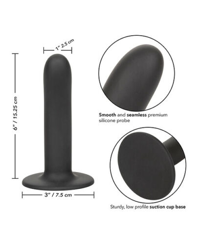 Черный анальный стимулятор Silicone Smooth Probe - 15,25 см. - California Exotic Novelties - купить с доставкой в Нижнем Новгороде