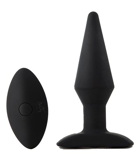Черный анальный вибромассажер WIRELESS REMOTE PLUG - 13 см. - Dream Toys