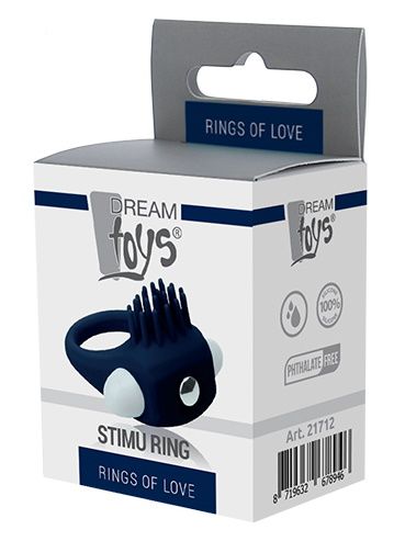 Синее эрекционное виброкольцо STIMU RING - Dream Toys - в Нижнем Новгороде купить с доставкой