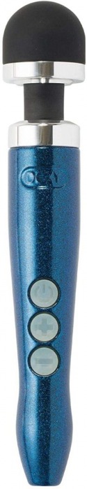 Синий беспроводной вибратор Doxy Die Cast 3R Rechargeable Wand - 28 см. - Doxy