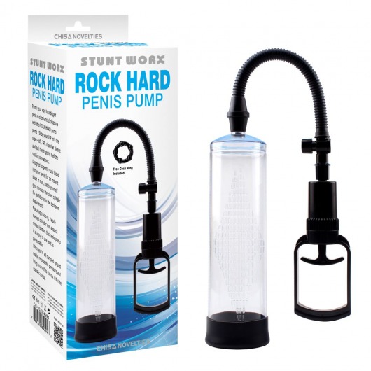 Прозрачная поршневая помпа Rock Hard Penis Pump - Chisa - в Нижнем Новгороде купить с доставкой
