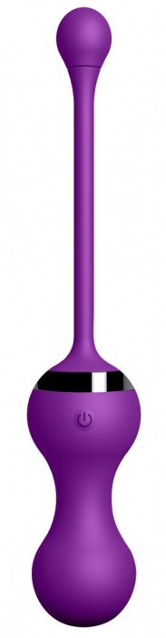 Фиолетовые вагинальные шарики Kegel Egg с браслетом - Shots Media BV