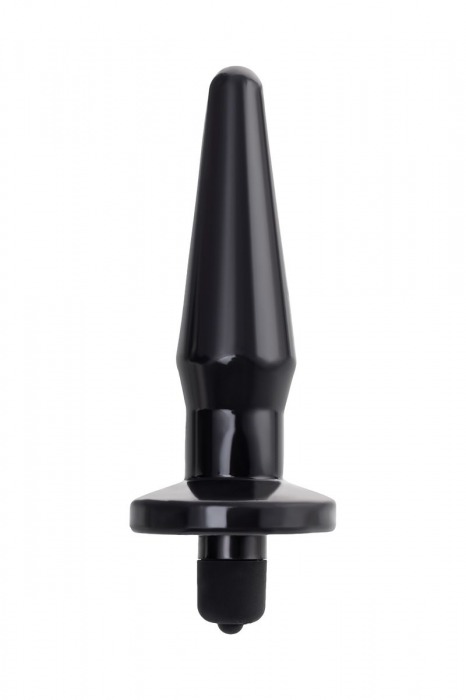 Черная анальная втулка Lacerta с вибрацией - 12,1 см. - POPO Pleasure
