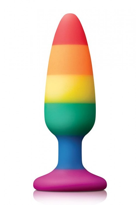 Разноцветная анальная втулка RAINBOW ANAL PLUG MEDIUM - 14 см. - Dream Toys