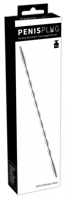 Серебристый уретральный плаг Dip Stick Special - 26,7 см. - Orion - купить с доставкой в Нижнем Новгороде