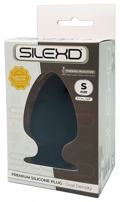 Черная анальная втулка Premium Silicone Plug S - 9 см. - Adrien Lastic