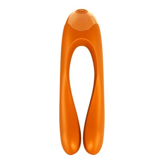 Оранжевый универсальный унисекс вибростимулятор Candy Cane - Satisfyer