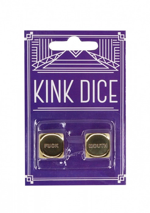 Золотистые игральные кубики Kink Dice - Shots Media BV - купить с доставкой в Нижнем Новгороде
