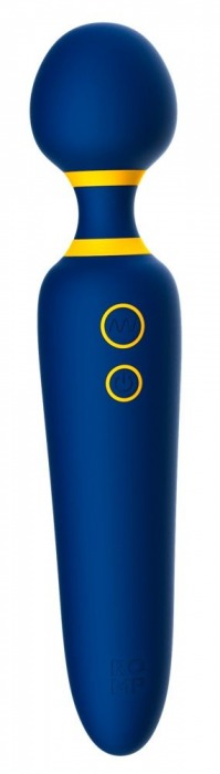 Синий вибромассажер с круглой головкой Romp Flip - 23 см. - ROMP
