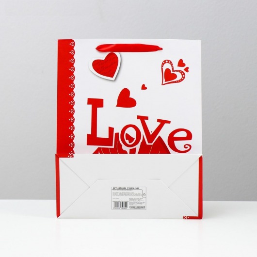 Бумажный пакет «Любовь» - 26 х 32 см. - Сима-Ленд - купить с доставкой в Нижнем Новгороде