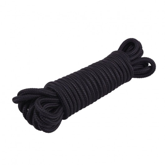 Хлопковая черная верёвка для любовных игр Mini Silk Rope - 10 м. - Chisa - купить с доставкой в Нижнем Новгороде