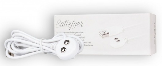 Белый магнитный кабель для зарядки Saisfyer USB Charging Cable - Satisfyer - купить с доставкой в Нижнем Новгороде