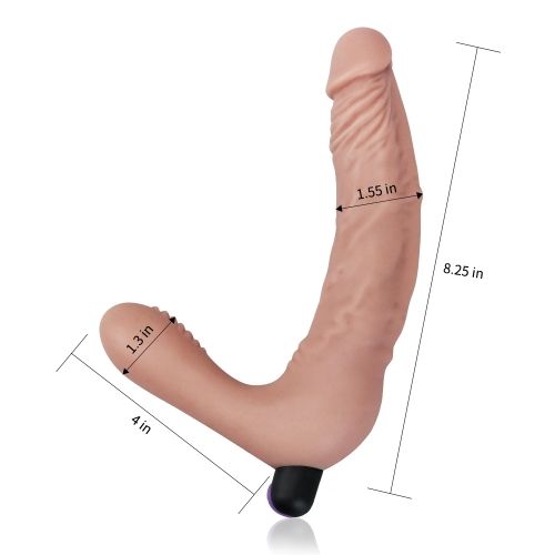 Телесный безремневой вибрострапон Rechargeable IJOY Real Strapless Strap on - 21 см. - Lovetoy - купить с доставкой в Нижнем Новгороде