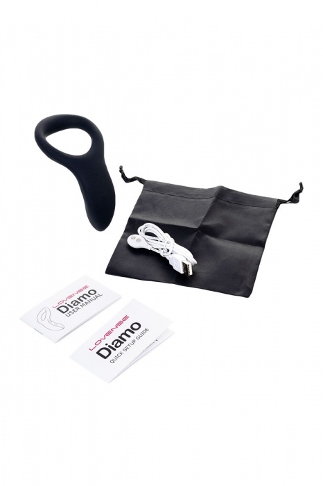 Черное эрекционное кольцо Lovense Diamo - Lovense - в Нижнем Новгороде купить с доставкой