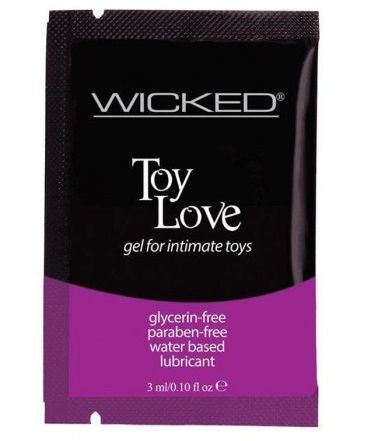 Лубрикант на водной основе для использования с игрушками WICKED Toy Love - 3 мл. - Wicked - купить с доставкой в Нижнем Новгороде