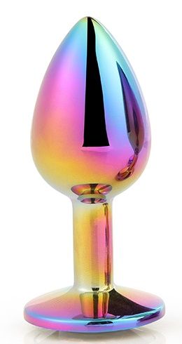 Голографическая анальная втулка с радужным кристаллом - 7,1 см. - Dream Toys - купить с доставкой в Нижнем Новгороде