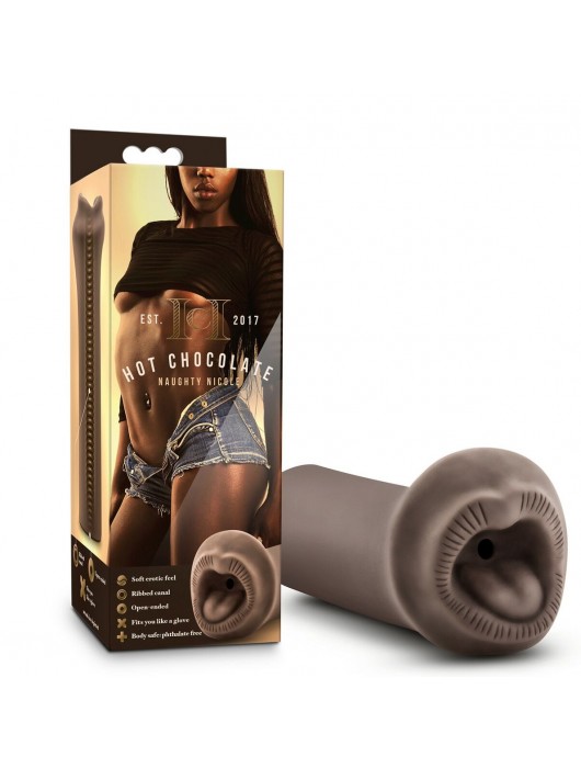 Коричневый мастурбатор-ротик Naughty Nicole - Blush Novelties - в Нижнем Новгороде купить с доставкой