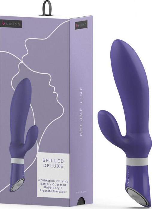 Фиолетовый вибромассажер простаты Bfilled Deluxe - 21 см. - B Swish - в Нижнем Новгороде купить с доставкой