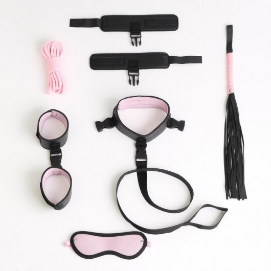 Черно-розовый эротический набор из 7 предметов - Сима-Ленд - купить с доставкой в Нижнем Новгороде